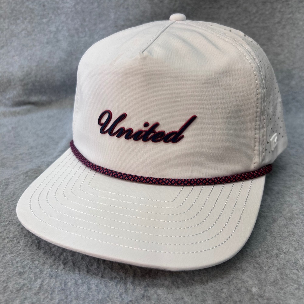 Melin Hydro Coronado Americana "United" Script Mens White Golf Snapback Hat XL
